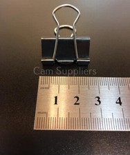 Foldback Bulldog clips 25mm Removable Grip Quality Black Steel 100 Sheets