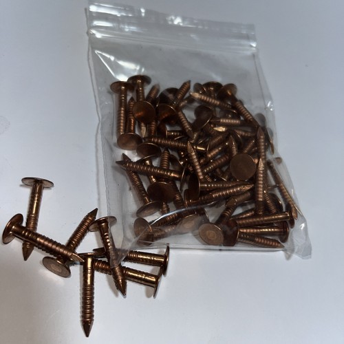 Copper clout nails - copper, shank