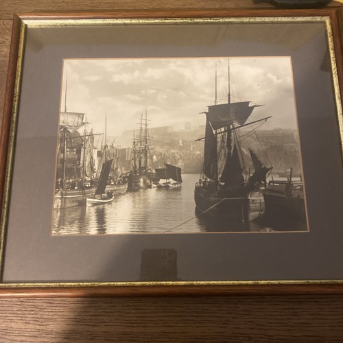 Vintage framed print - vintage, dock