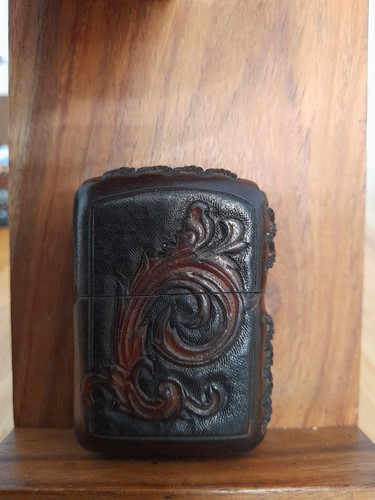 Zippo custom hand - made, leather