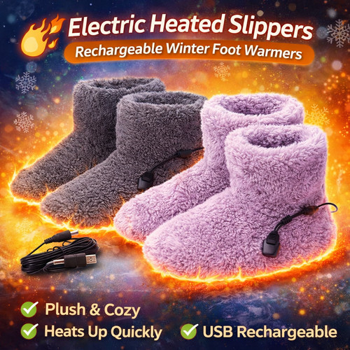 Electric heated slippers - heated,