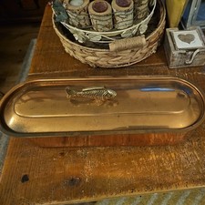 Vtg Copper Fish Poacher/Spring Culinox Fish Kettle 18.50” Switzerland