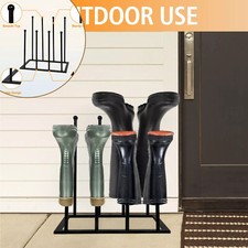 Welly Boot Stand Rack 4/6Pair Metal Indoor Outdoor Shoes Boots Holder Storage
