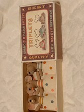 Maileg Triplet Baby Mice in Matchbox – Pacifiers Included, Retired Cute Set
