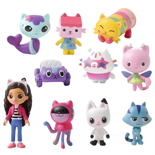 10pcs set gabby dollhouse - 10pcs/set, gabby's