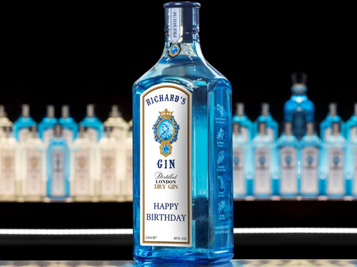 Personalised gin label sticker - gin,