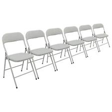 6x Grey Fabric Padded Metal