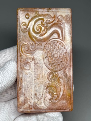 Chinese jade netsuke - netsuke, dragon