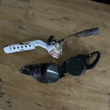 Vintage Parasene Blow Torch Gas Blow Lamp With Goggles Used White