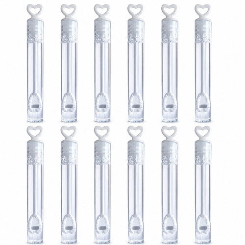 Heart bubbles tubes white - x,