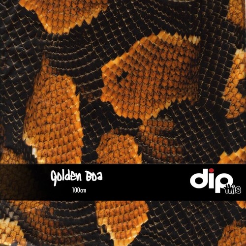 Golden boa snakeskin - golden, 100cm