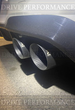 4” MATT BLACK STEEL AKRAPOVIC EXHAUST TIPS VW T-ROC R SEAT LEON CUPRA ST