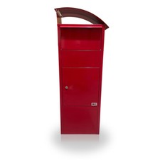METZ Large Red Letter Box Post Box Mail Letterbox Top Drop tall PARCEL Box