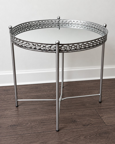 Tray table with mirrored - tray,