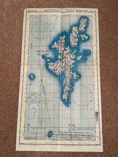 WWII WAR OFFICE MILITARY MAP GSGS NO 3958 ARMY/AIR SHEET 9 SHETLANDS 1943