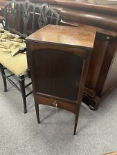 Georgian Bedside Lamp Table Solid Mahogany with Drawer Antique