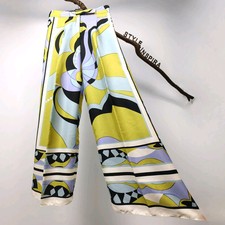 ZARA ? LADIES TROUSERS PALAZZO SILK SCARF LOOK PATTERNED S (M)