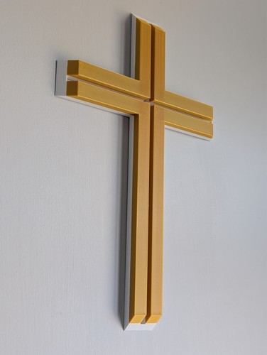 Gold wall cross - cross, –