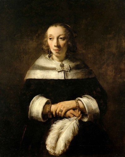 Portrait lady with - of,