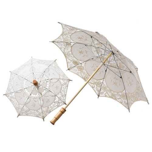 Vintage lace parasol handheld - vintage,