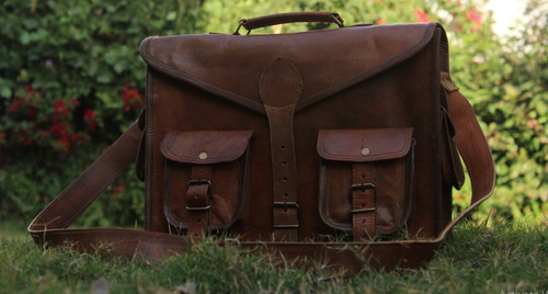 Men leather messenger duty - leather,