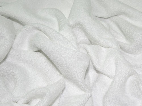 White terry cotton loop - white,