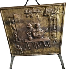 Vintage Brass Fireguard Fire