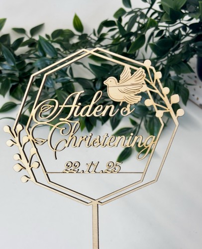 Christening cake topper - cake,