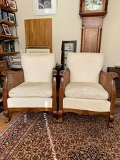 Edwardian Solid Oak Bergère