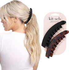 Kitsch Banana Hair Clips for Women, Large Banana Clip for Thick Hair, Cute Hair 