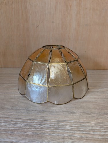 Vintage capiz shell lampshade - shell,