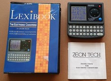 LEXIBOOK - HANDHELD ELECTRONIC CROSSWORD GAME - BY ZEON TECH - TESTED WORKING