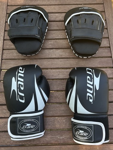 Crane 10oz gloves black - gloves, white
