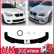 Gloss Black Front Spoiler Lip Splitter For BMW 5 Series E60 E61 M Sport 2004-10