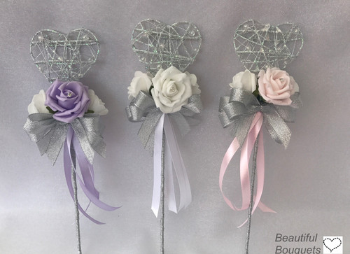 Pink wedding flowers ivory - pink,