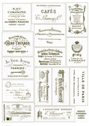 French ephemera labels - ephemera,