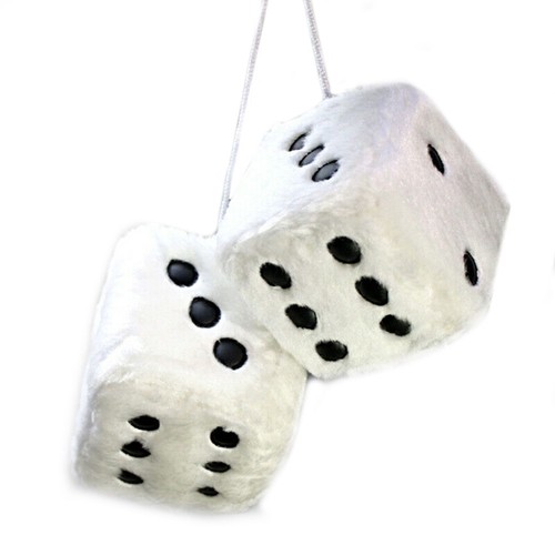 2pcs white dice - 2pcs,