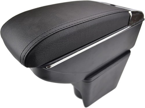 Black leather armrest polo - black,