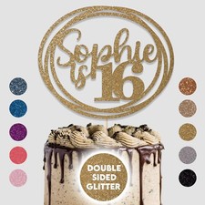 Personalised Cake Toppers Happy Birthday Any Age Any Name 40th 50th 60th 70th