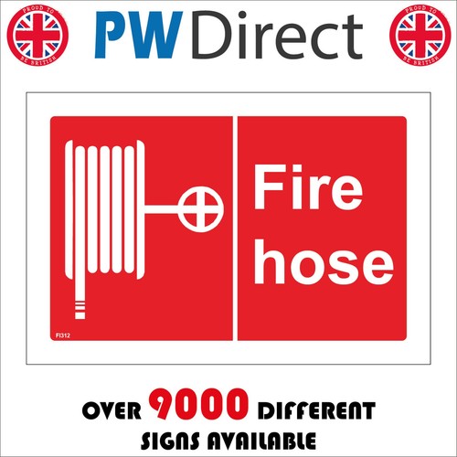 Sign fire hose reel located - sign,