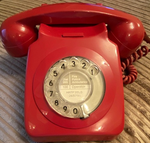Vintage gpo 746 red rotary - vintage,