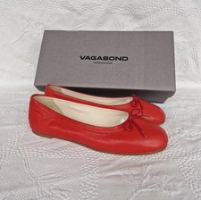 Vagabond Shoemakers Jolin Bow Ballerina Red Flat Shoes. UK 4/EU 37~New In Box