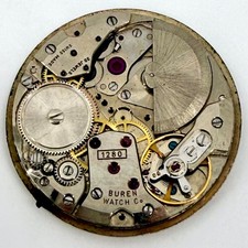 Vintage Buren 1280 Automatic Watch Movement – 30 Jewels – Swiss Made – Working