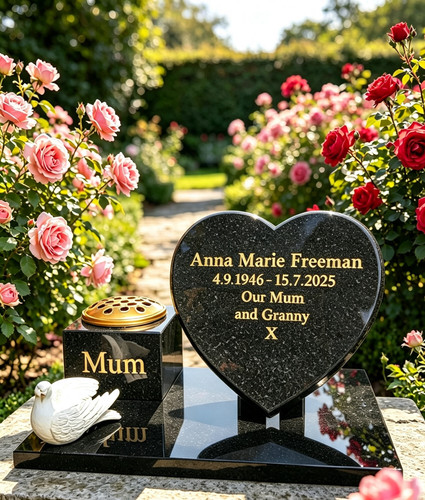 Memorial heart grave - memorial,