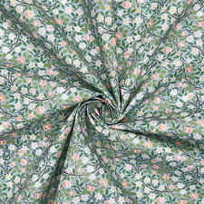 William Morris Fabric - Vintage Floral Clover Cotton Percale Dressmaking Fabric