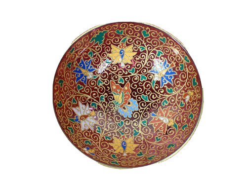 Bohemian enamelled cranberry - enamelled,