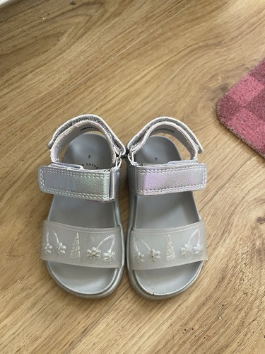 Girls unicorn sandals silver - girls,