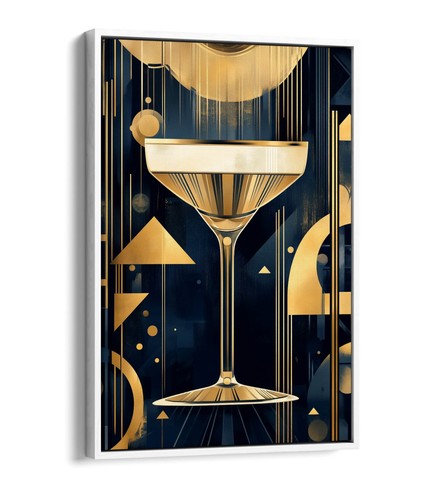 Art deco martini glass - martini,