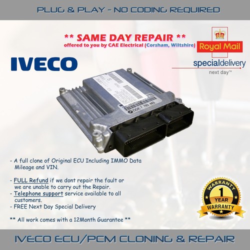 Iveco ecu pcm repair clone - ecu/pcm, repair/clone