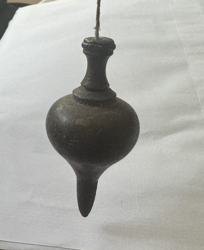Antique solid brass plumb bob - solid,